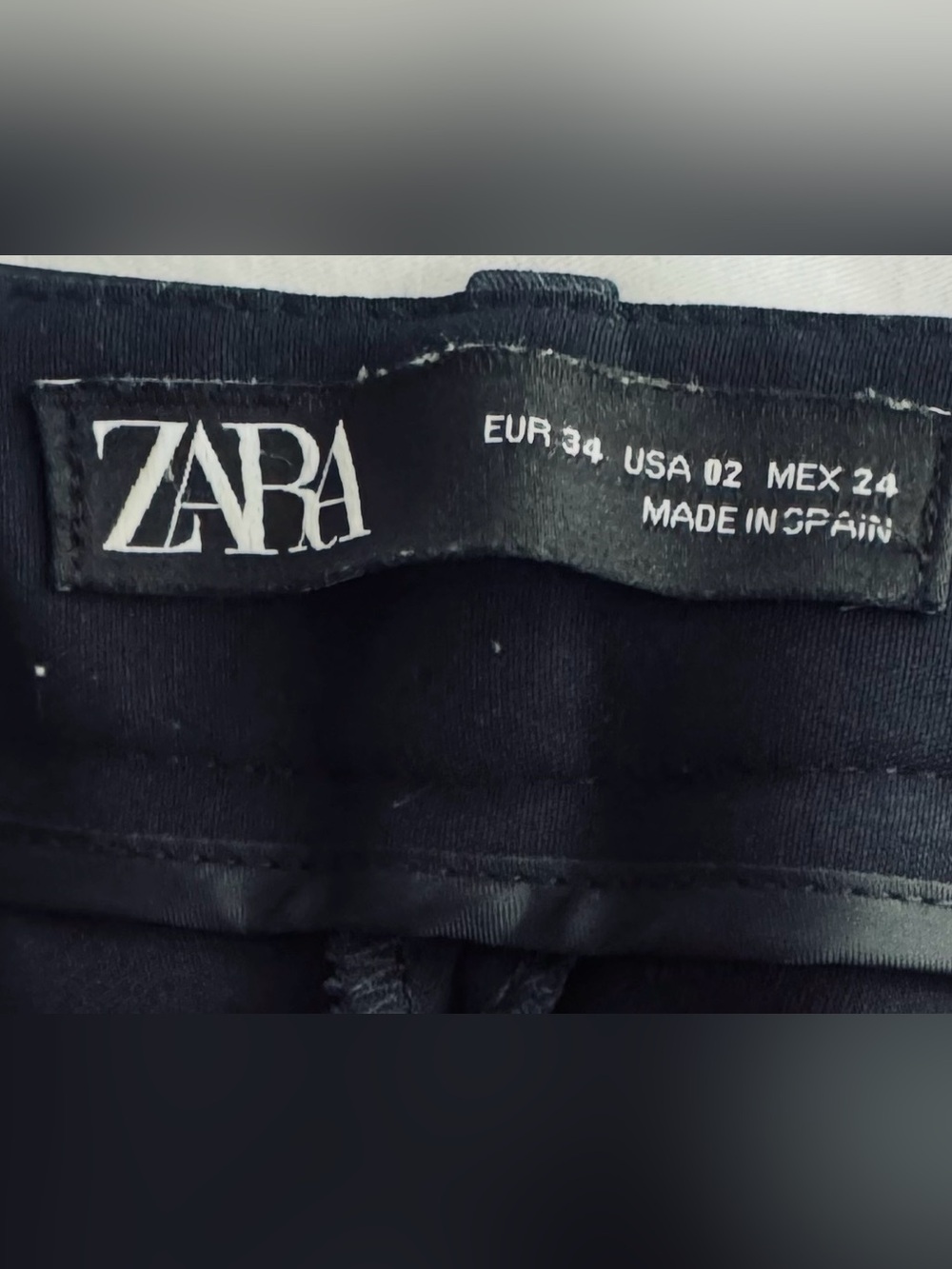 ZARA Navy Tailored Dress Pants | Chic Minimalist Office Style | Size US 2 - Picture 7 of 9